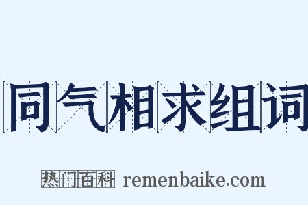 同气相求组词是什么意思的图片